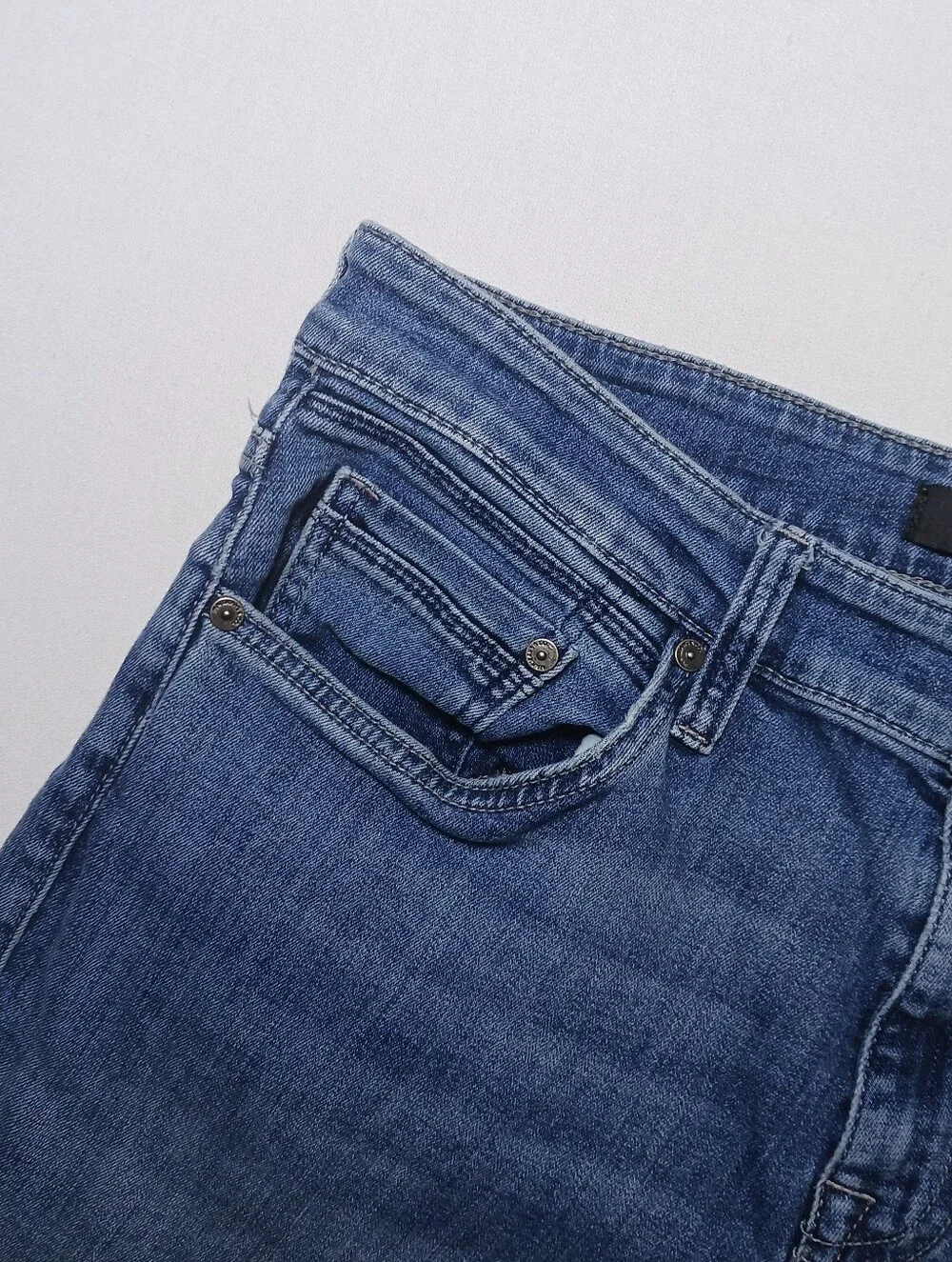 Mavi Mens Matt Relaxed Straight Leg Jeans 32X32 Medium Blue Wash Stretch Denim